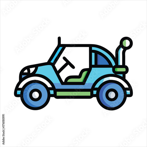 blue tractor isolated on white