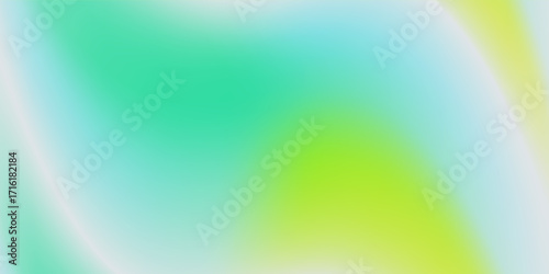 Blue turquoise teal lime green yellow white abstract background. Light bright neon electric metal. Rough grain noise. Gradient ombre color. Spot stain oval circle. Liquid water explosion splash.