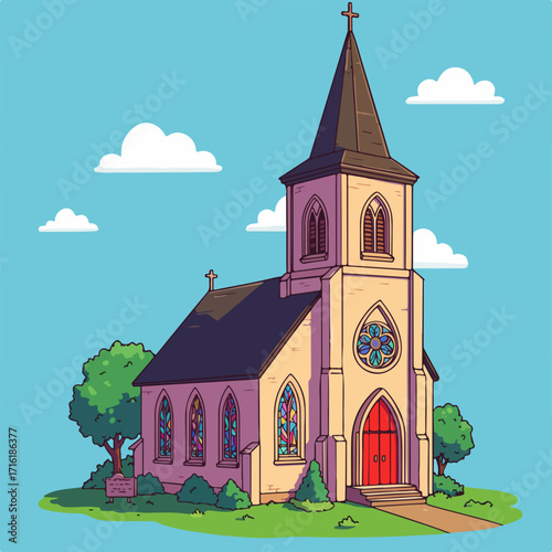 old church in the countryside