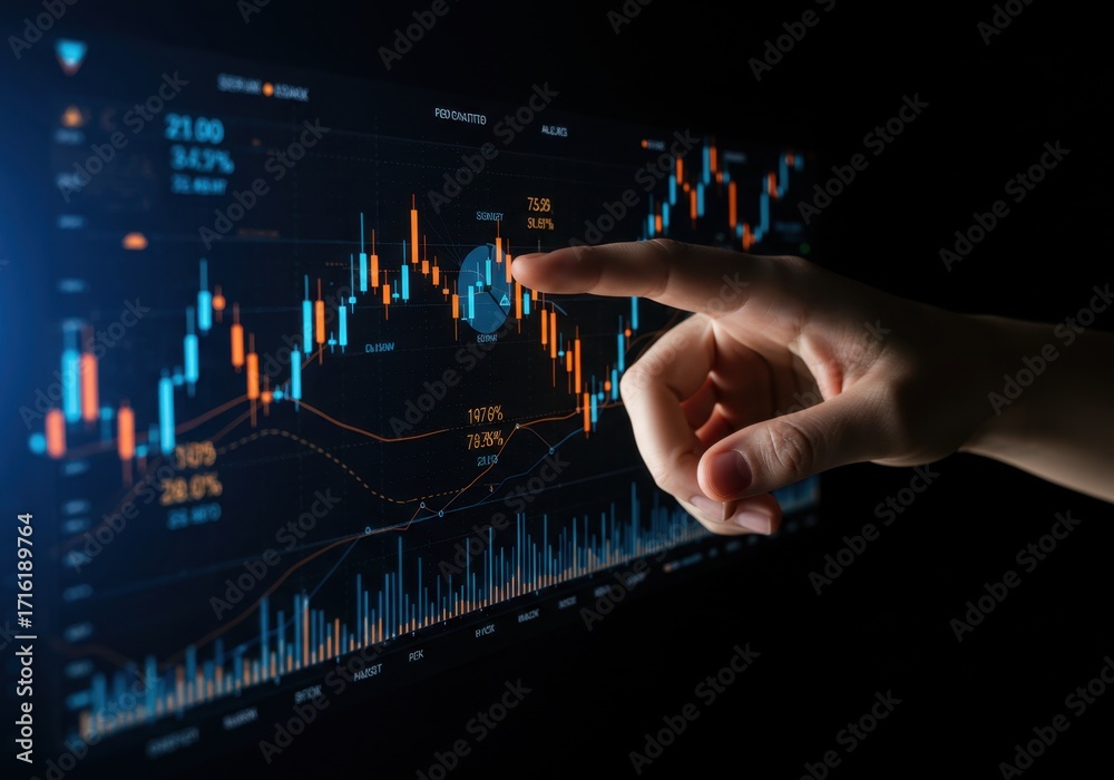 Fototapeta premium Stock Market Trading and Analysis