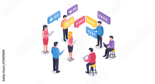 Collaborative teamwork discussion with digital devices and social interaction