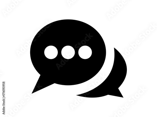 black speech bubble icon