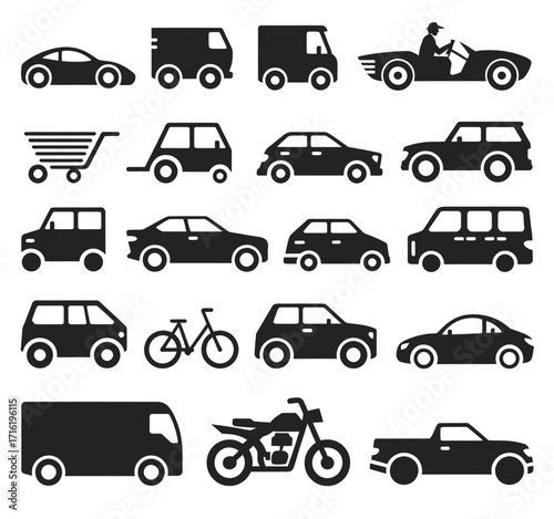 Variety of Transportation Icons