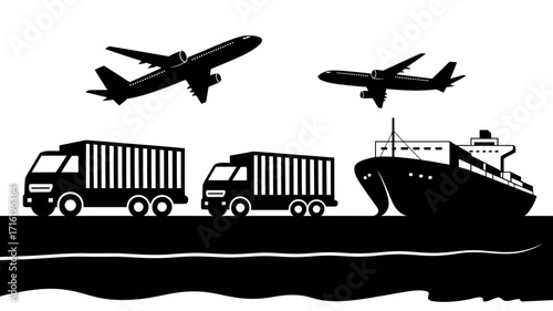 Global Logistics Air, Sea, and Road Transportation Network