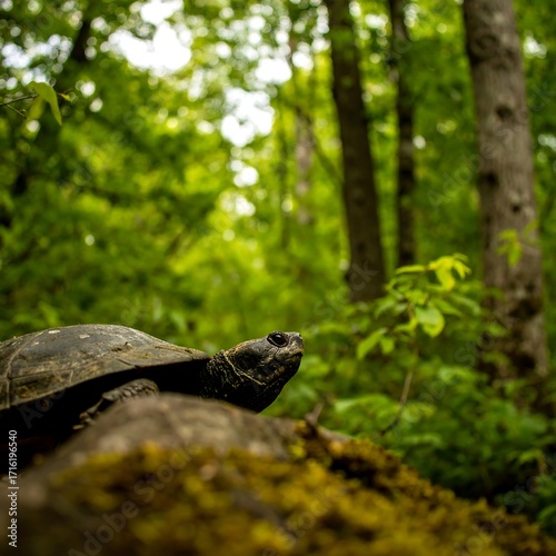 Turtle in a forest