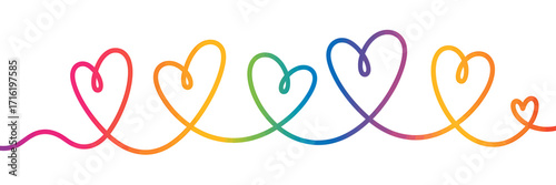 Rainbow Hearts Intertwined