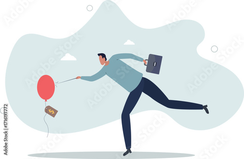 Reduce inflation by increase interest rate, FED or central bank monetary policy to cut or decrease inflation problem concept.life and employment of people.