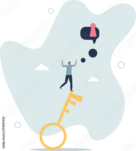Business support or help to solve problem, clear and unblock work obstacle or key to unlock business idea concept.life and employment of people.