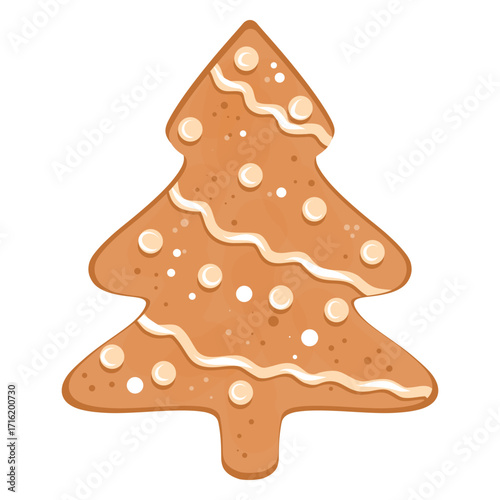 Tree Cookie Illustration, Christmas Cookie Tree, Tree Biscuit