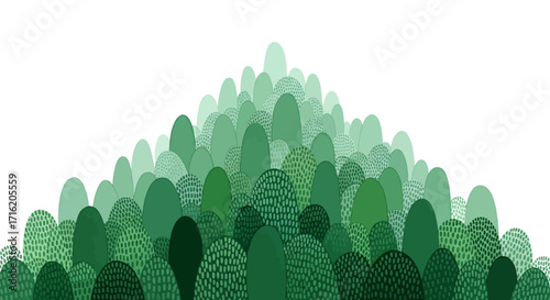 Forest Landscape with Green Trees Vector Illustration for Nature and Environment Concepts