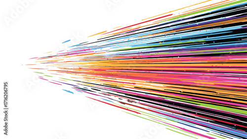 Dynamic Horizontal Comic Speed Lines for Swift Motion