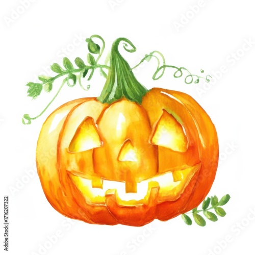 Pumpkin on White Background