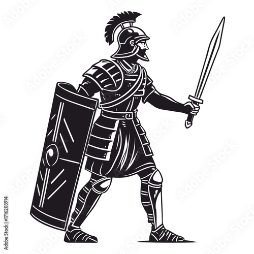 vector illustration of a knight