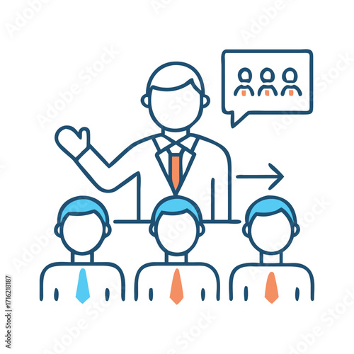 Business meeting team collaboration boss leadership giving instructions success teamwork strategy