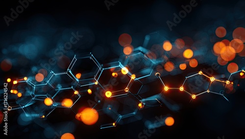 Abstract Futuristic Molecular Structure.