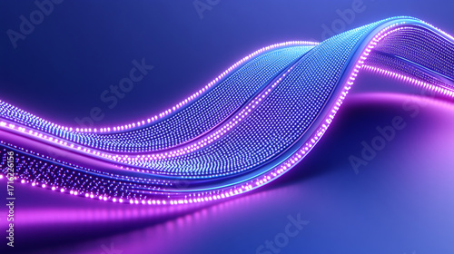 Abstract illuminated network wave design with vibrant colors.