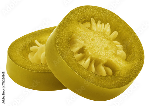 Jalapeno Pepper slice, isolated, full depth of field