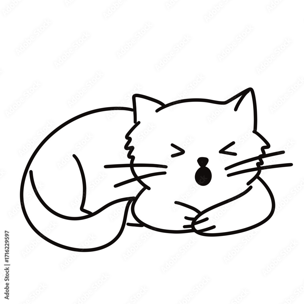 Naklejka premium cute cat vector illustration