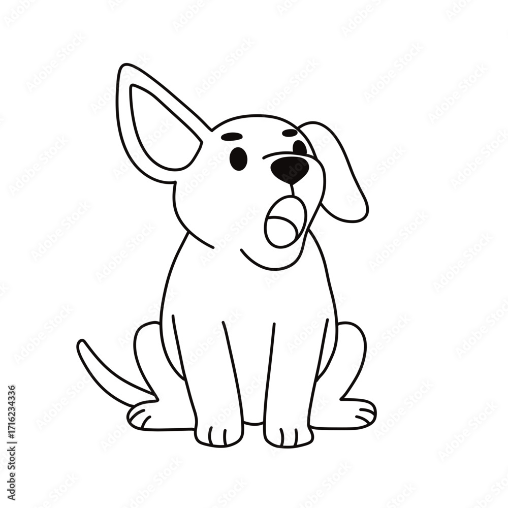 Fototapeta premium cute dog icon vector illustration