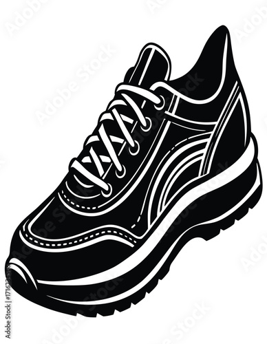 Sport shoes vector illustration isolated on white background sneakers pair casual athletic footwear