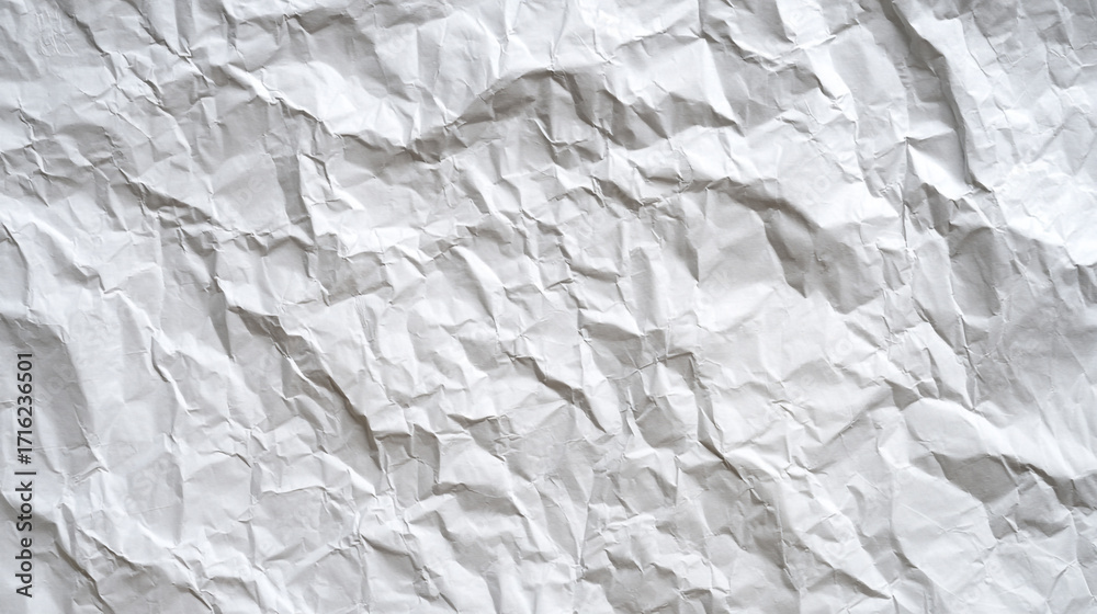 Fototapeta premium Crumpled white paper texture background abstract design