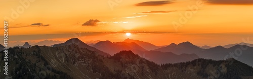 Sonnenuntergang in den Voralpen