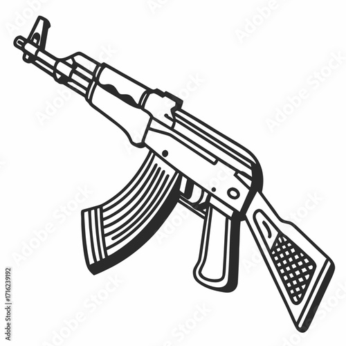 assault rifle vector illustration