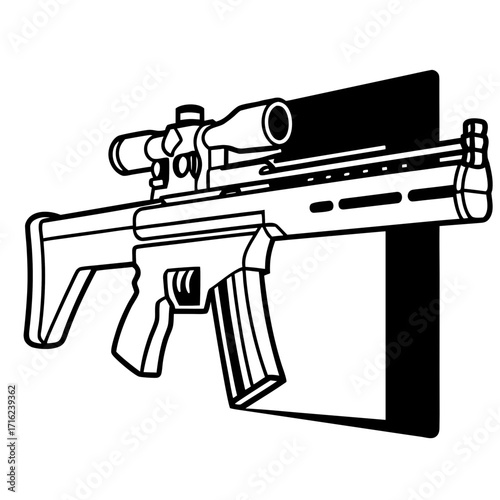 assault rifle vector illustration