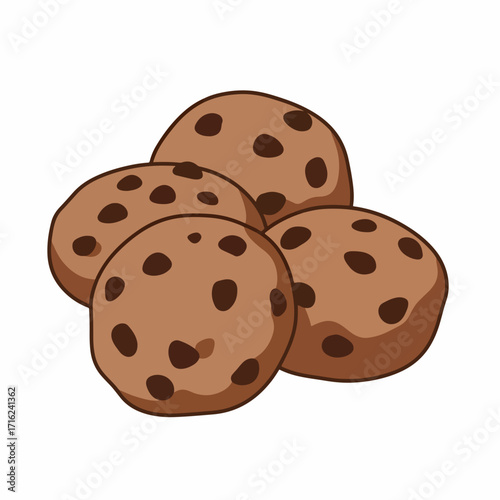 Delicious chocolate chip cookies tempting treat fresh baked goods sweet indulgence snack time