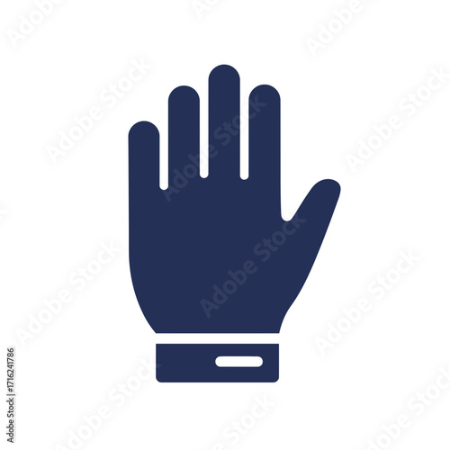 Haptic feedback glove illustration in dark color scheme  