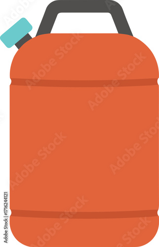 Simple Flat Style Gas Canister for Fuel Storage and Transportation