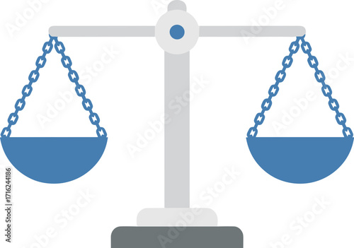 Simple Flat Balance Scale Justice Law Court Graphic Element