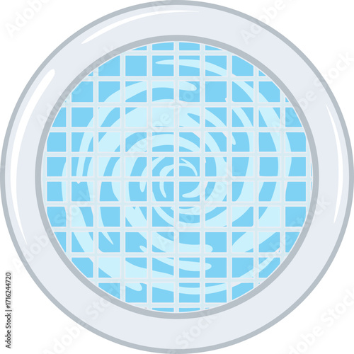 Simple Flat Style Water Drain Grid Cover Plumbing Fixture