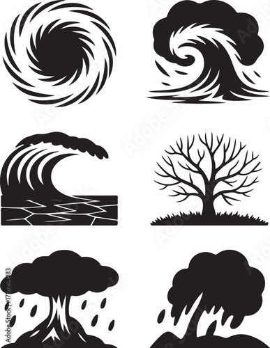 Nature's Power Dynamic Elements Weather Storms Forces