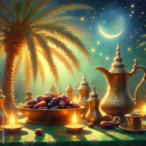 magic lamp in the desert