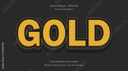 Gold text effect golden lettering, luxury typography effect.