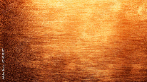 雲模様の光沢が漂う銅メタル、柔らかな陰影の背景テクスチャ｜工業・インテリア