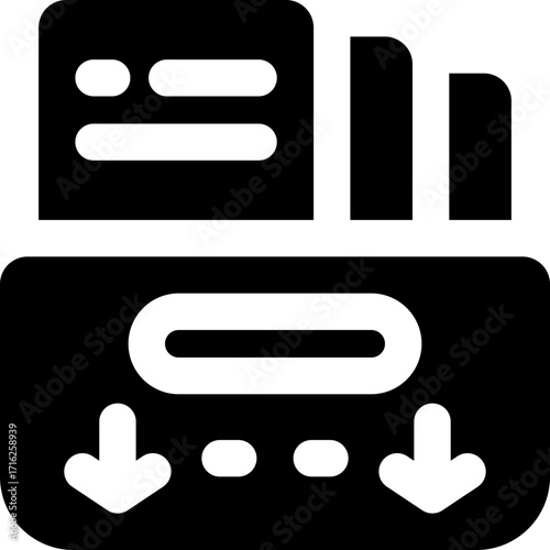 archive glyph icon. Strong and solid vector icon for websites, mobile interfaces, presentations, and visual branding. High quality and easy to edit.