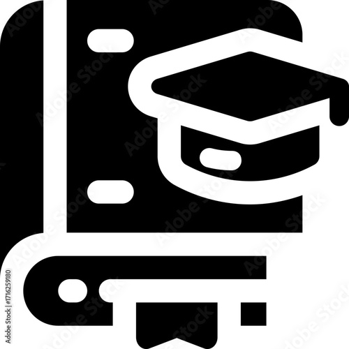 thesis glyph icon. Strong and solid vector icon for websites, mobile interfaces, presentations, and visual branding. High quality and easy to edit.