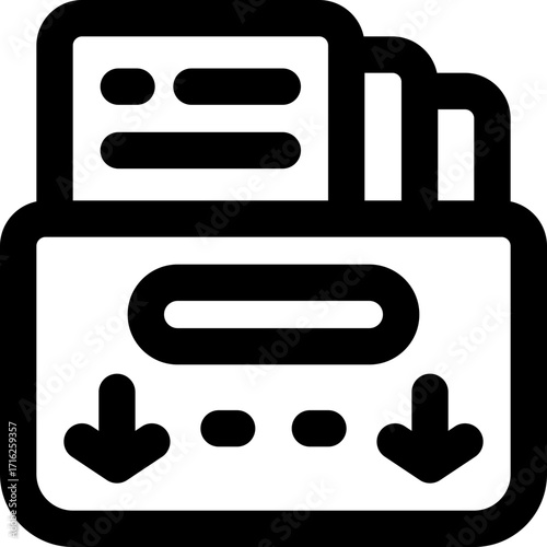 archive line icon. Clean and minimalist vector icon for websites, mobile apps, presentations, and logos. Fully scalable and customizable for any project.