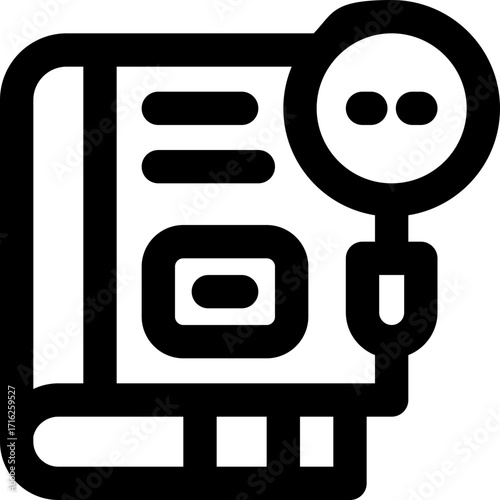 reference line icon. Clean and minimalist vector icon for websites, mobile apps, presentations, and logos. Fully scalable and customizable for any project.