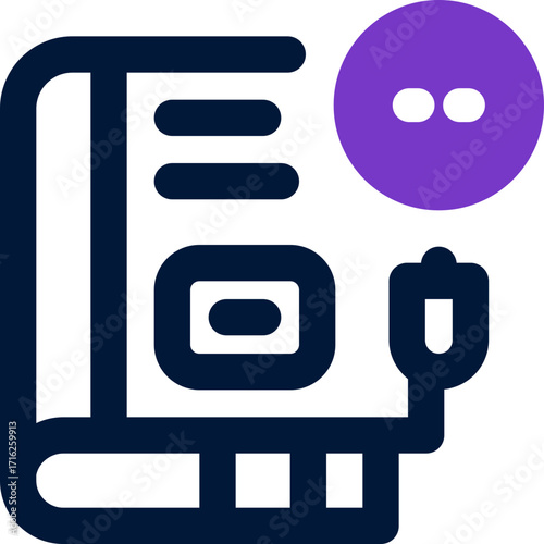 reference duotone icon. Sleek and modern vector icon for websites, mobile apps, marketing materials, and corporate design. Fully scalable and ready to use.