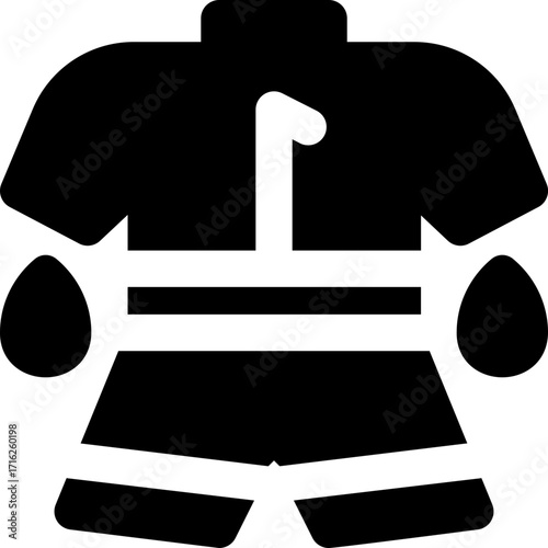 wetsuit glyph icon. Strong and solid vector icon for websites, mobile interfaces, presentations, and visual branding. High quality and easy to edit.
