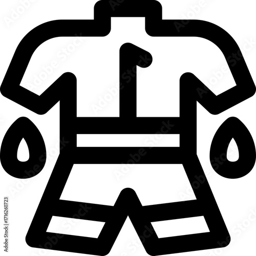 wetsuit line icon. Clean and minimalist vector icon for websites, mobile apps, presentations, and logos. Fully scalable and customizable for any project.