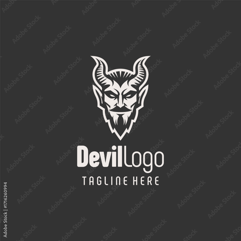 Fototapeta premium Modernist Devil Logo Vector Design