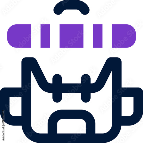 backpack duotone icon. Sleek and modern vector icon for websites, mobile apps, marketing materials, and corporate design. Fully scalable and ready to use.