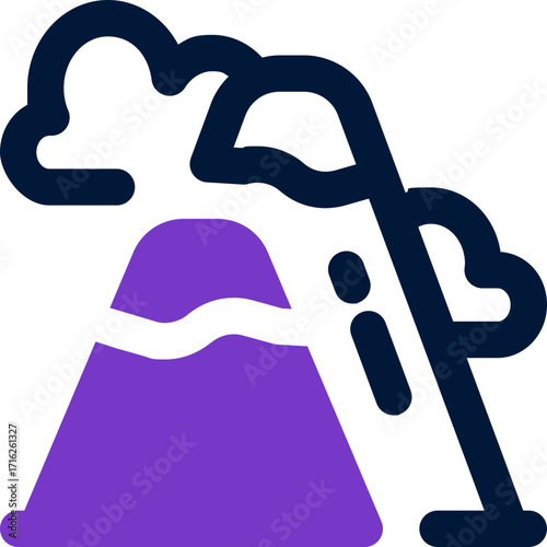 mountain duotone icon. Sleek and modern vector icon for websites, mobile apps, marketing materials, and corporate design. Fully scalable and ready to use.
