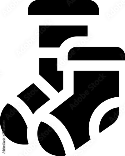 ski glyph icon. Strong and solid vector icon for websites, mobile interfaces, presentations, and visual branding. High quality and easy to edit.