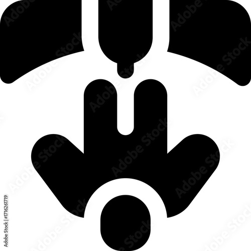 jumping glyph icon. Strong and solid vector icon for websites, mobile interfaces, presentations, and visual branding. High quality and easy to edit.