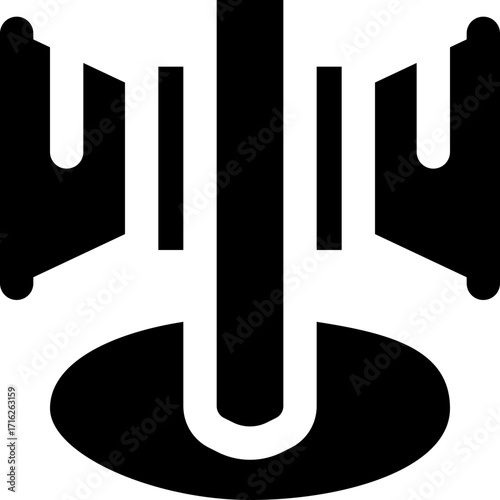loudspeaker glyph icon. Strong and solid vector icon for websites, mobile interfaces, presentations, and visual branding. High quality and easy to edit.